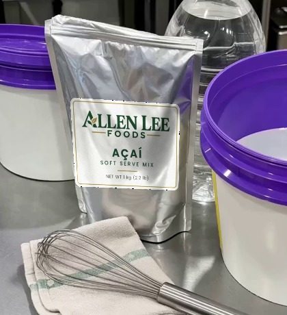 Allen Lee Foods Açaí Soft Serve Mix 1 kg foil pouch