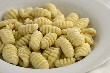 Gnocchi, orzo and pierogi
